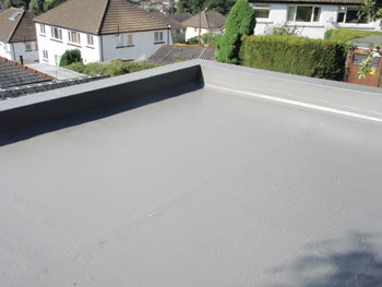 Glass fibre balcony roof 