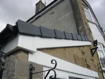Corner detail on garage conversion